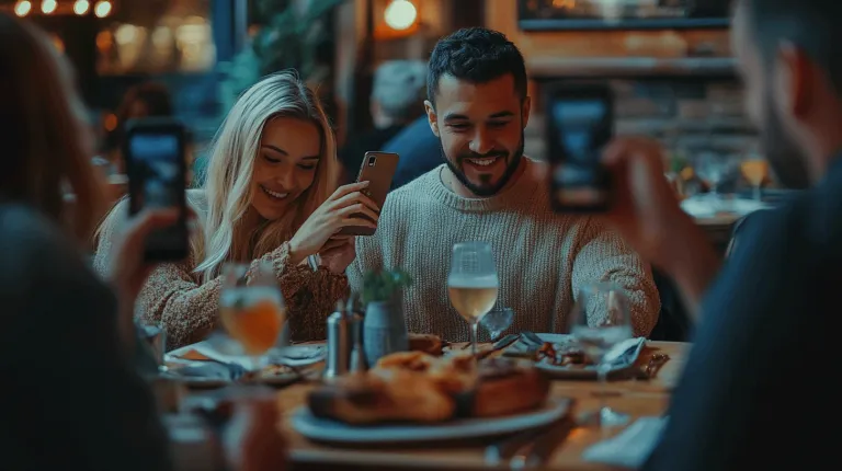Pareja cenando